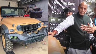 Defence Minister Rajnath Singh takes close look at Thar Roxx-based ATV: Details – The Times of India