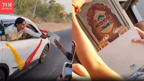 It happens only in India! A groom was going for his wedding and when he saw some foreign tourists, this is what he did