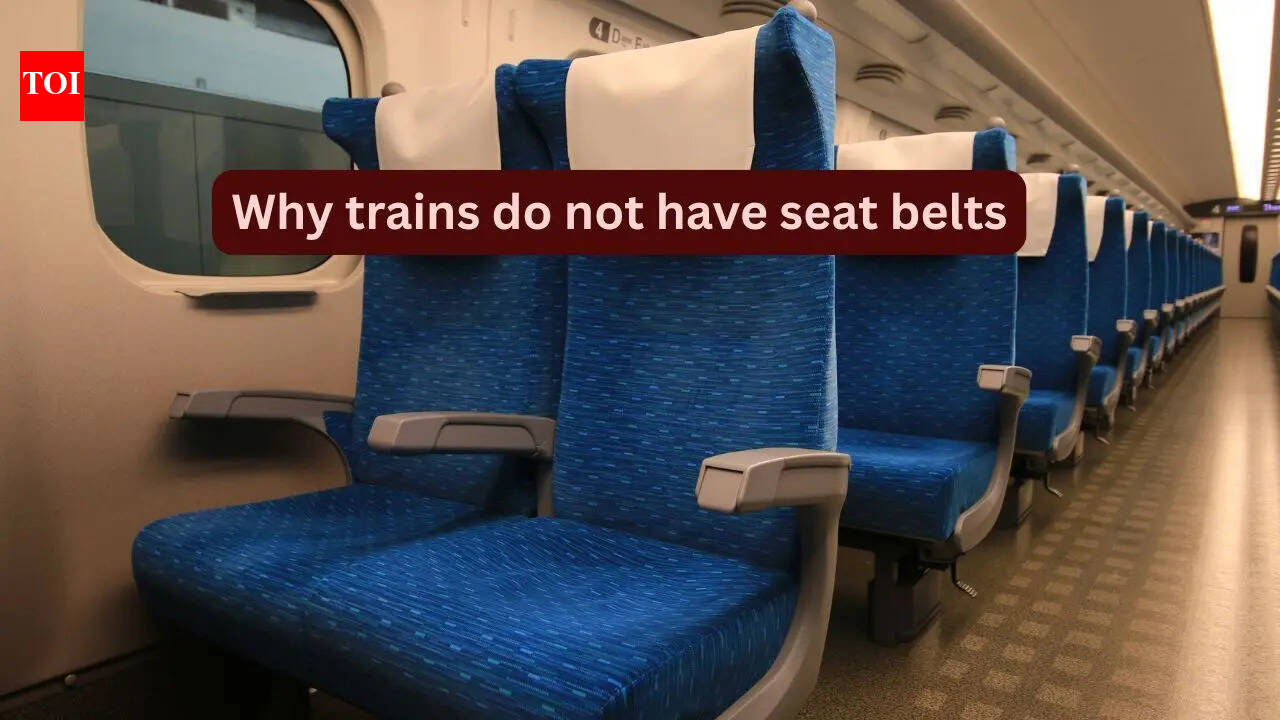 Why trains do not have seat belts