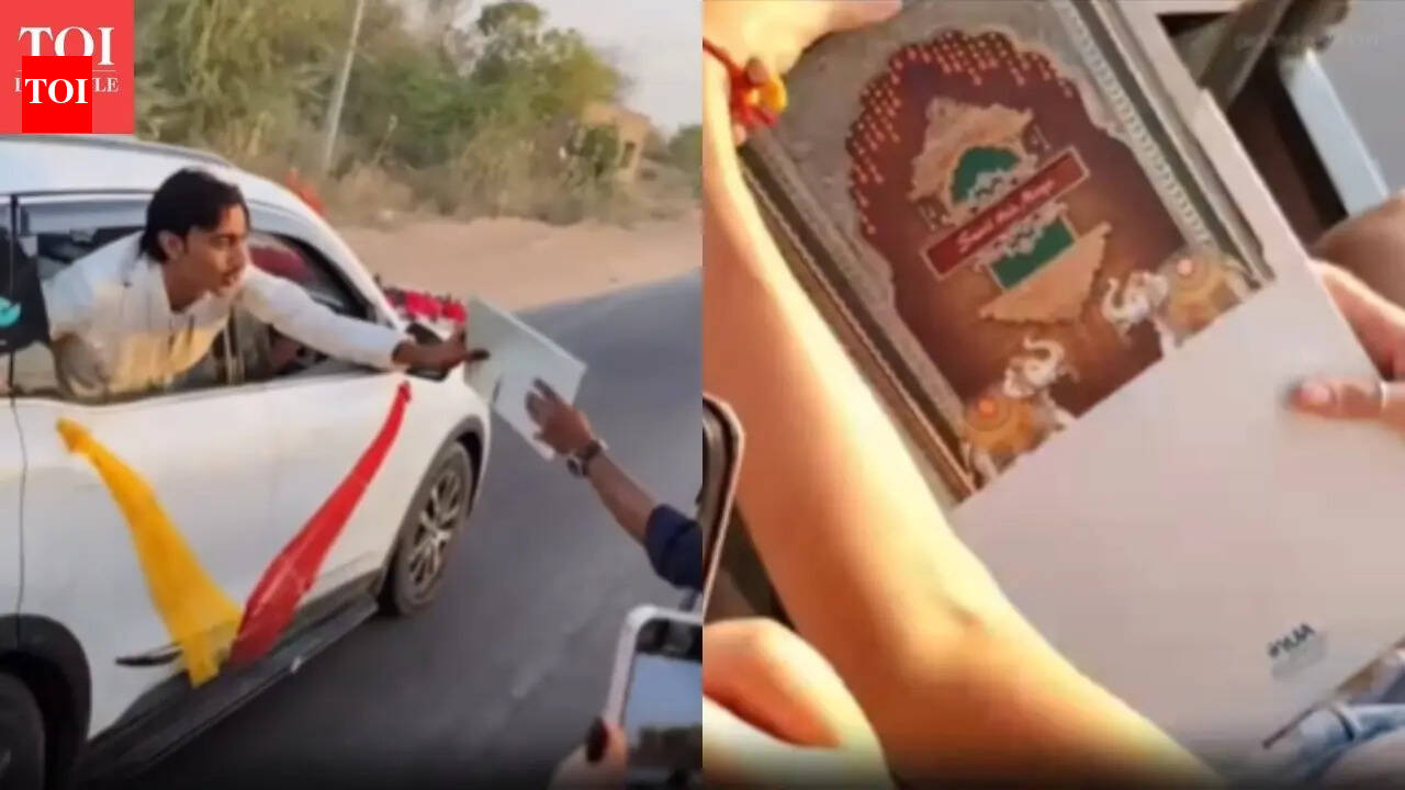 It happens only in India! A groom was going for his wedding and when he saw some foreign tourists, this is what he did