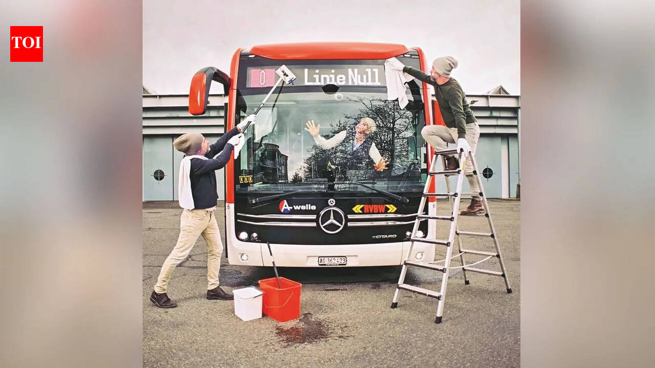 Believe it or not: This bus is in no hurry to reach any destination