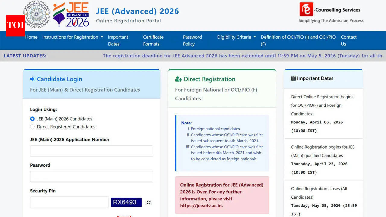 JEE Advanced 2026 admit cards to release on May 11, exam scheduled on May 17