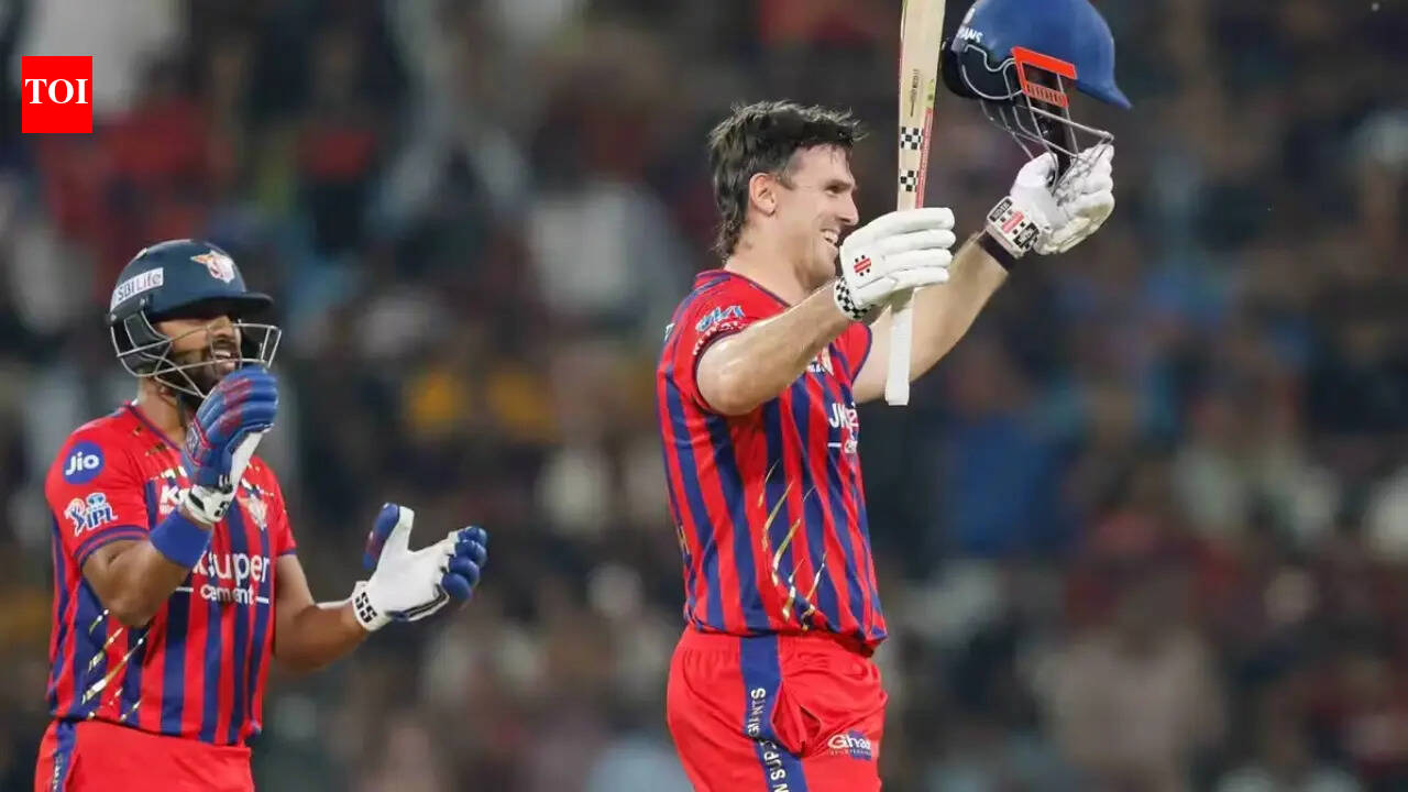 LSG vs RCB Live: Marsh century & Pant blitz power LSG to 209 in rain-shortened game