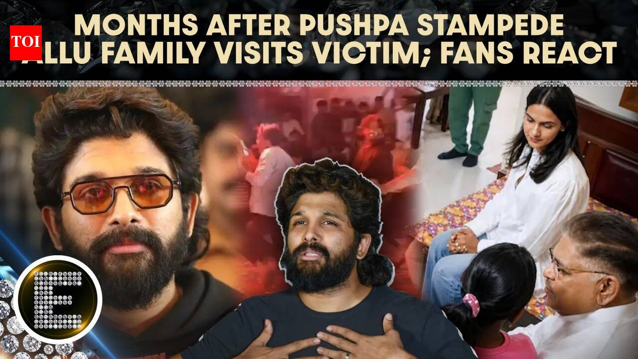 AlluArjun's wife Sneha Reddy and father visit Pushpa stampede victim ...