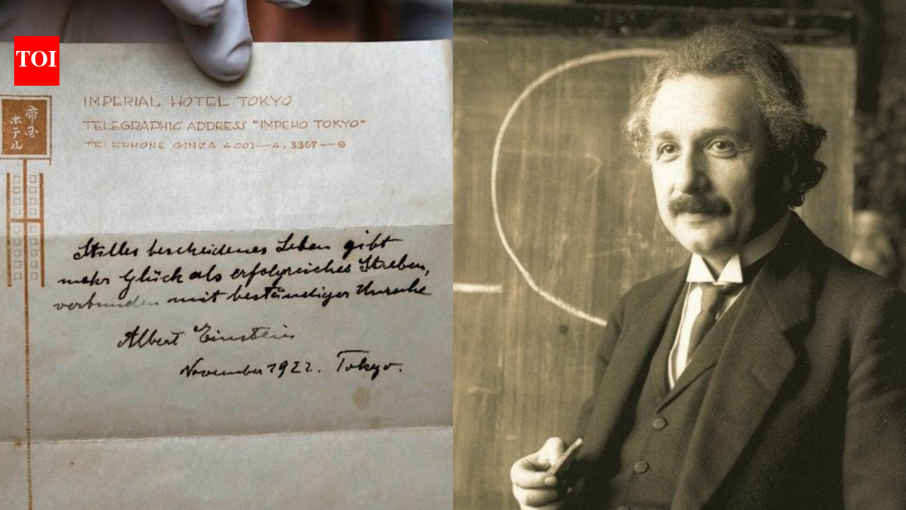 Albert Einstein’s theory of happiness: He had no cash for a tip, so he gave a note instead which sold for .56 million