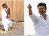 Emotional Vijay's fan offers prayers outside his residence