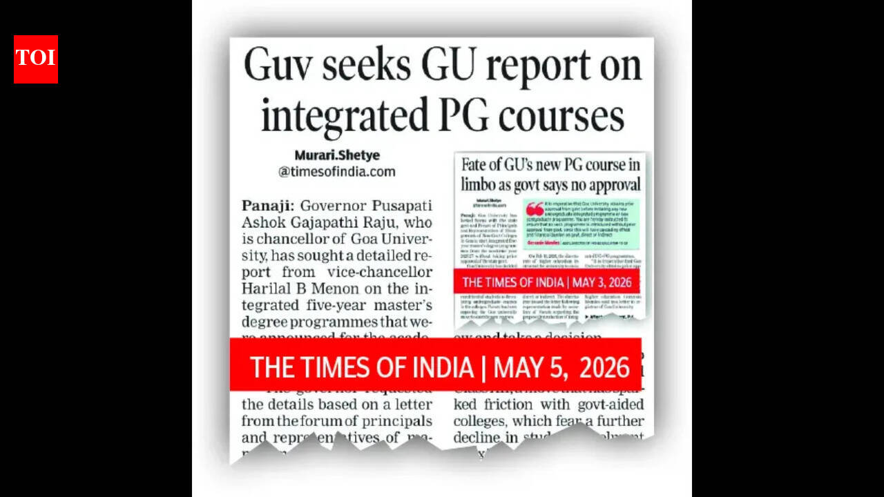 Lack of approval forces Goa University to drop nine new 5-yr courses ...