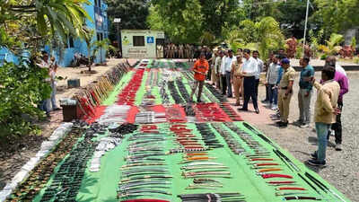 4,796 sharp weapons seized in Nanded, cops say largest single-day arms haul in Maharashtra