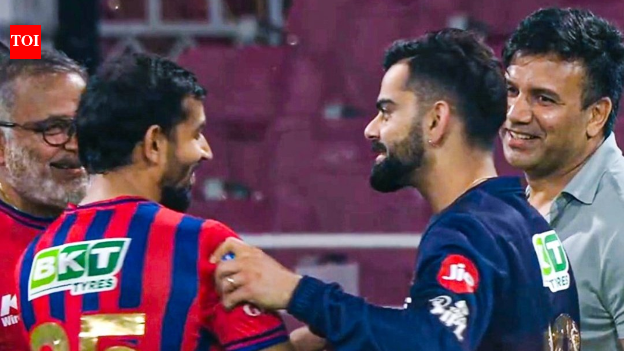 Virat Kohli shares heartwarming moment with Prince Yadav after pacer removes him for duck