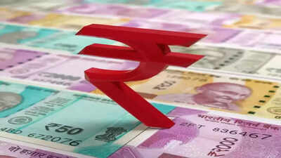 Rupee in red: Currency falls 45 paise to 94.67 against US dollar – The Times of India
