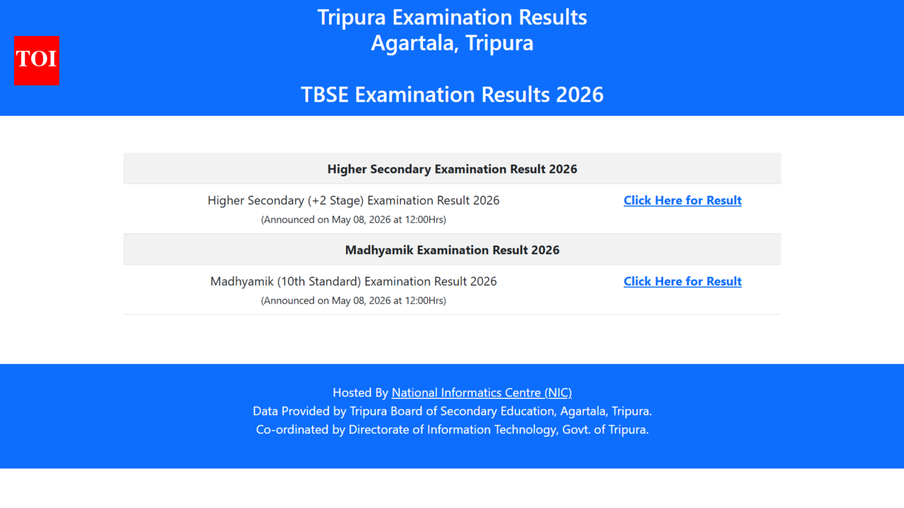 TBSE Tripura Board Madhyamik, HS result 2026 released: Direct link to download Class 10, 12 scorecards here