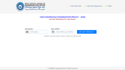 West Bengal Board High Madrasah, Alim, Fazil result 2026 released at wbbme.org: Direct link to download scorecards here – The Times of India