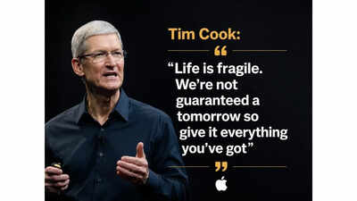 Quote of the day by Tim Cook: “Life is fragile. We're not guaranteed a tomorrow so give it everything you've got”