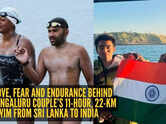 'Every time I breathed, I saw him beside me&rsquo;: The love, fear, and endurance behind this Bengaluru couple&rsquo;s 11-hour, 32-km swim from Sri Lanka to India