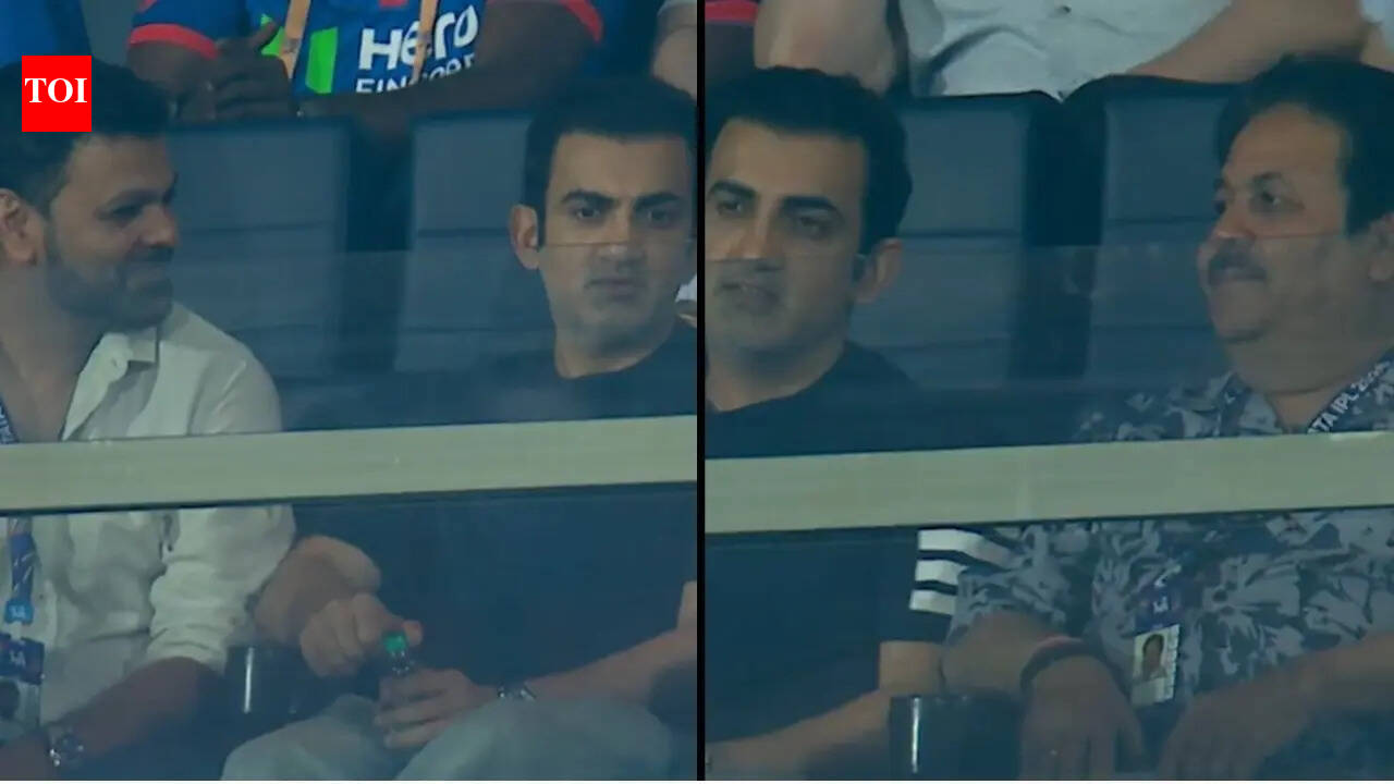 Gambhir attends DC vs KKR IPL match, seen in long chat with selector - Watch