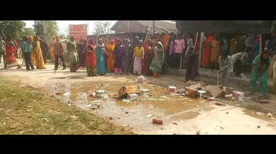 58 booked after protest over liquor shops turns violent in Pilibhit village