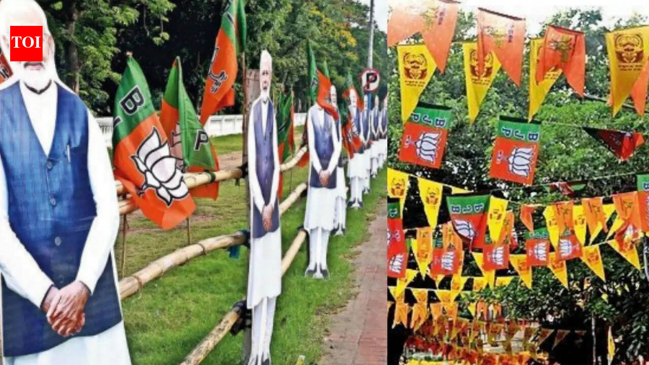 With flowers and flags, Kolkata drapes itself in saffron to welcome new govt