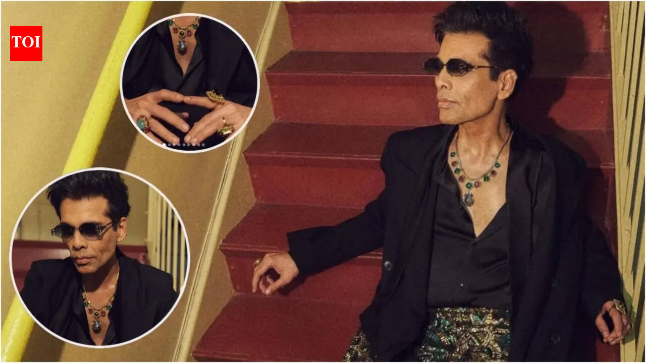 Karan Johar's Met Gala 2026 afterparty outfit: Jewellery takes centre stage in all-black Dries van Noten look