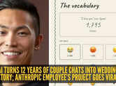 AI turns 12 years of couple chats into wedding story; Anthropic employee&rsquo;s project goes viral