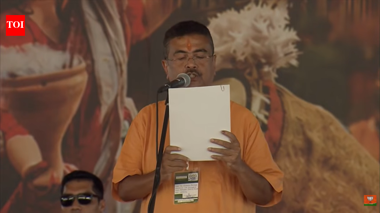 BJP’s ‘sonar’ era begins in West Bengal: Suvendu Adhikari takes oath as CM– top developments | India News – The Times of India