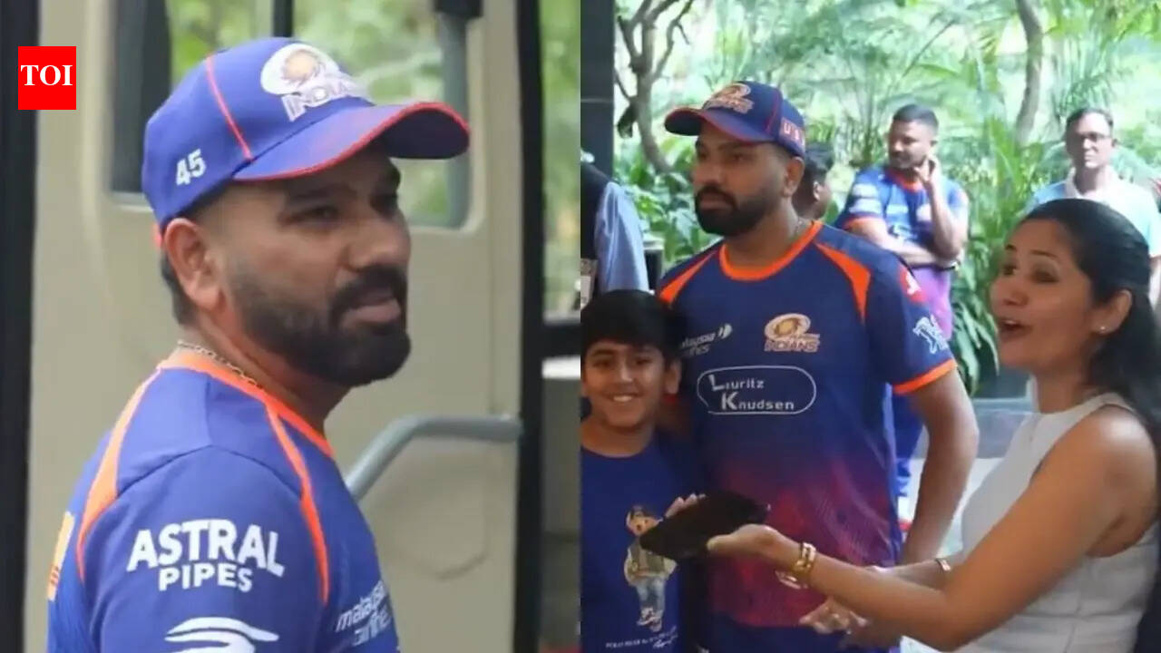 'Abhi kya karu mai phir?': Rohit frustrated by female fan's selfie act - Watch