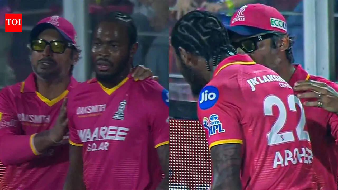 Sangakkara steps in to calm angry Jofra Archer after horror 11-ball over=