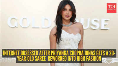 Priyanka Chopra Jonas just wore a reimagined 20-year-old saree in a jaw-dropping couture moment at Gold Gala