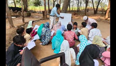 Right panel takes note of TOI report on Nuh makeshift schools, notes basic violation of children's rights