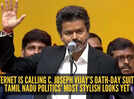 Why Vijay&rsquo;s sleek black suit became the biggest style moment at Tamil Nadu oath ceremony