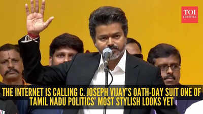 Why Vijay's sleek black suit became the biggest style moment at Tamil Nadu oath ceremony