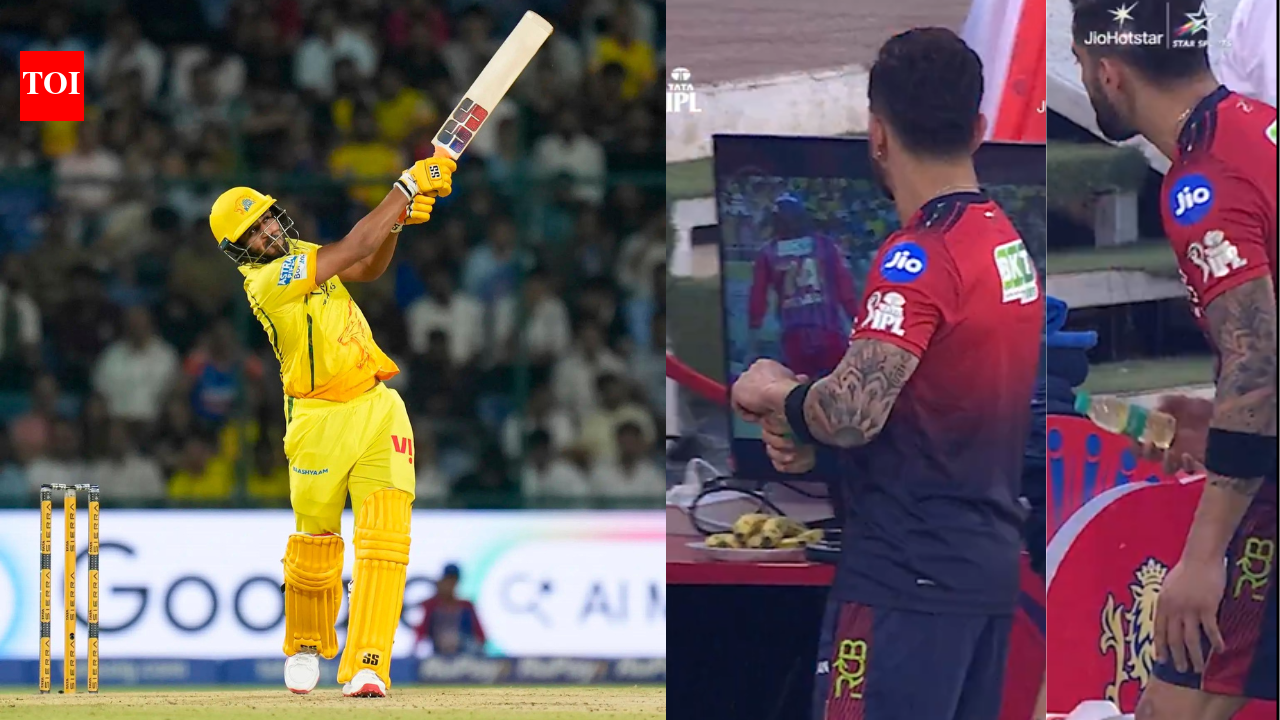 Kohli spotted glued to screen during Urvil’s explosive 13-ball fifty - Watch
