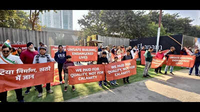 Highrise residents flag structural safety, poor infrastructure