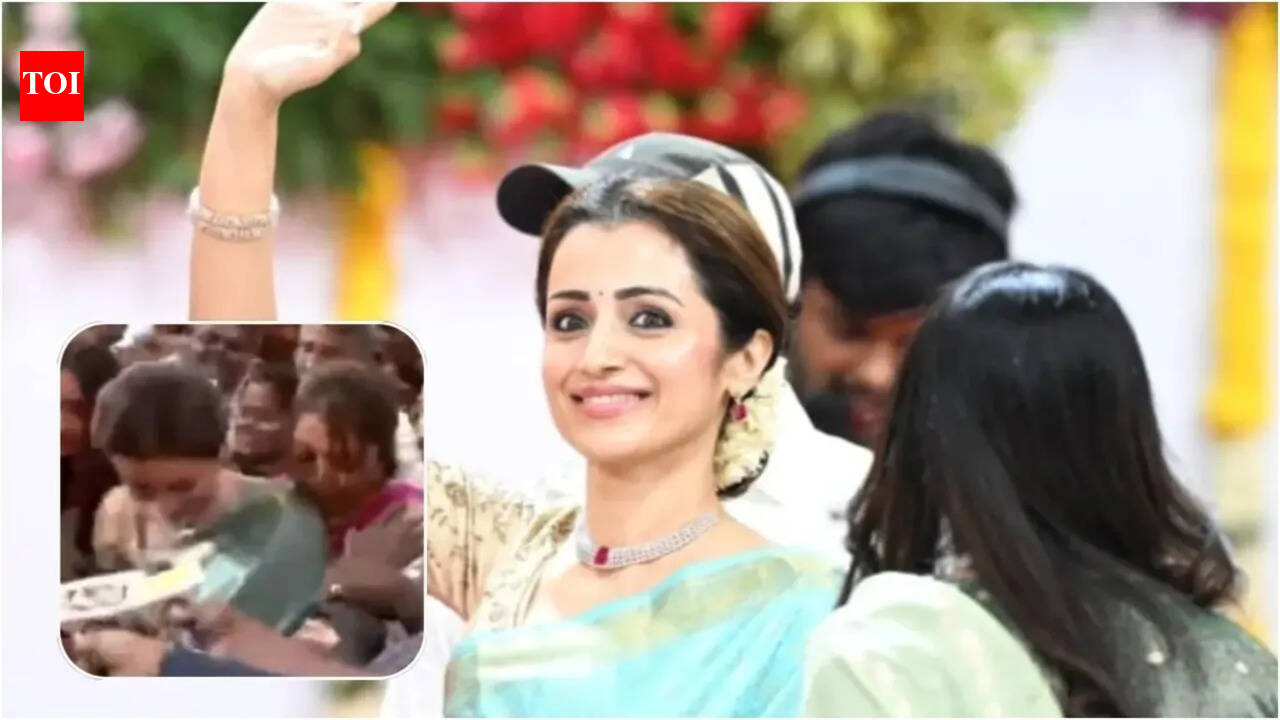 Trisha gets mobbed while leaving Vijay's oath ceremony - Video