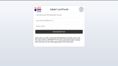 JEE Advanced admit card 2026 released at jeeadv.ac.in: Direct link to download hall ticket here