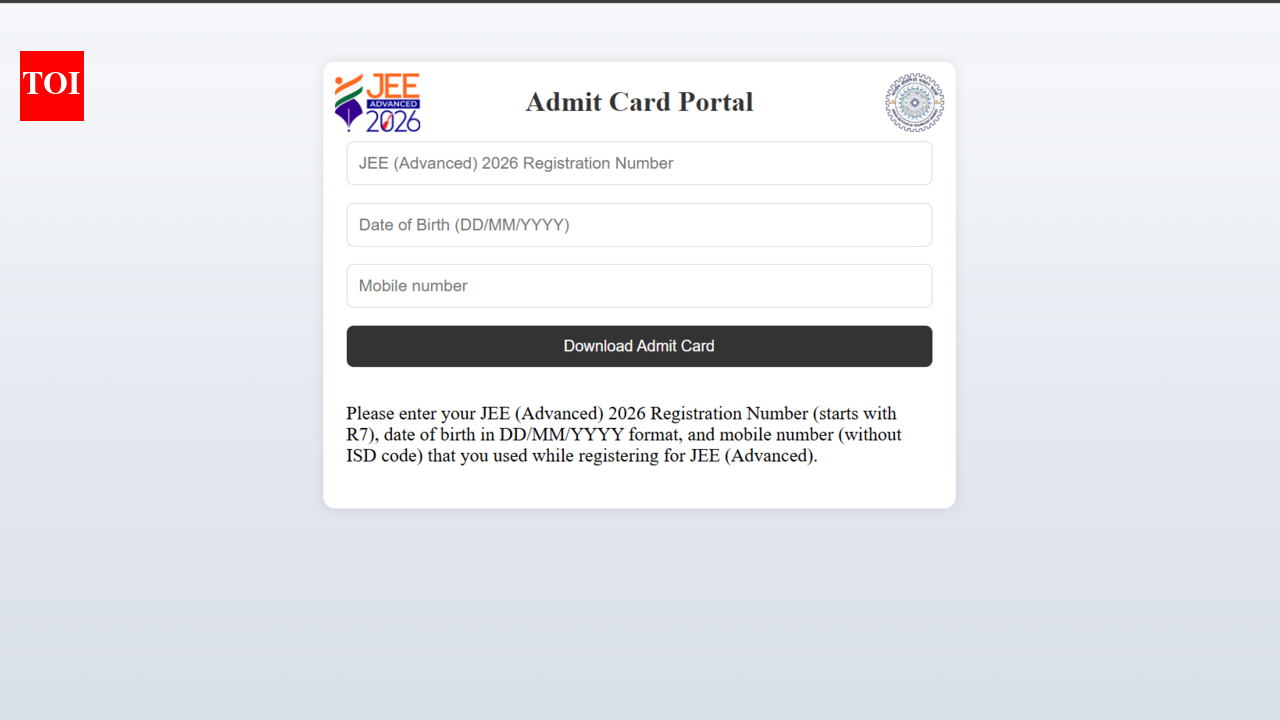 JEE Advanced admit cards out: Direct link to download hall ticket here