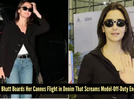 Alia Bhatt leaves for the Cannes Film Festival in denim so sharp that it deserves its own premiere