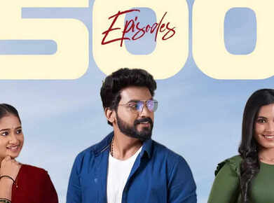Navin Vetri, Madhumitha, and Gracy Thangavel starrer 'Kanmani Anbudan' completes 500 episodes