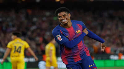 Marcus Rashford makes history as first Englishman to win La Liga with FC Barcelona as they clinch title