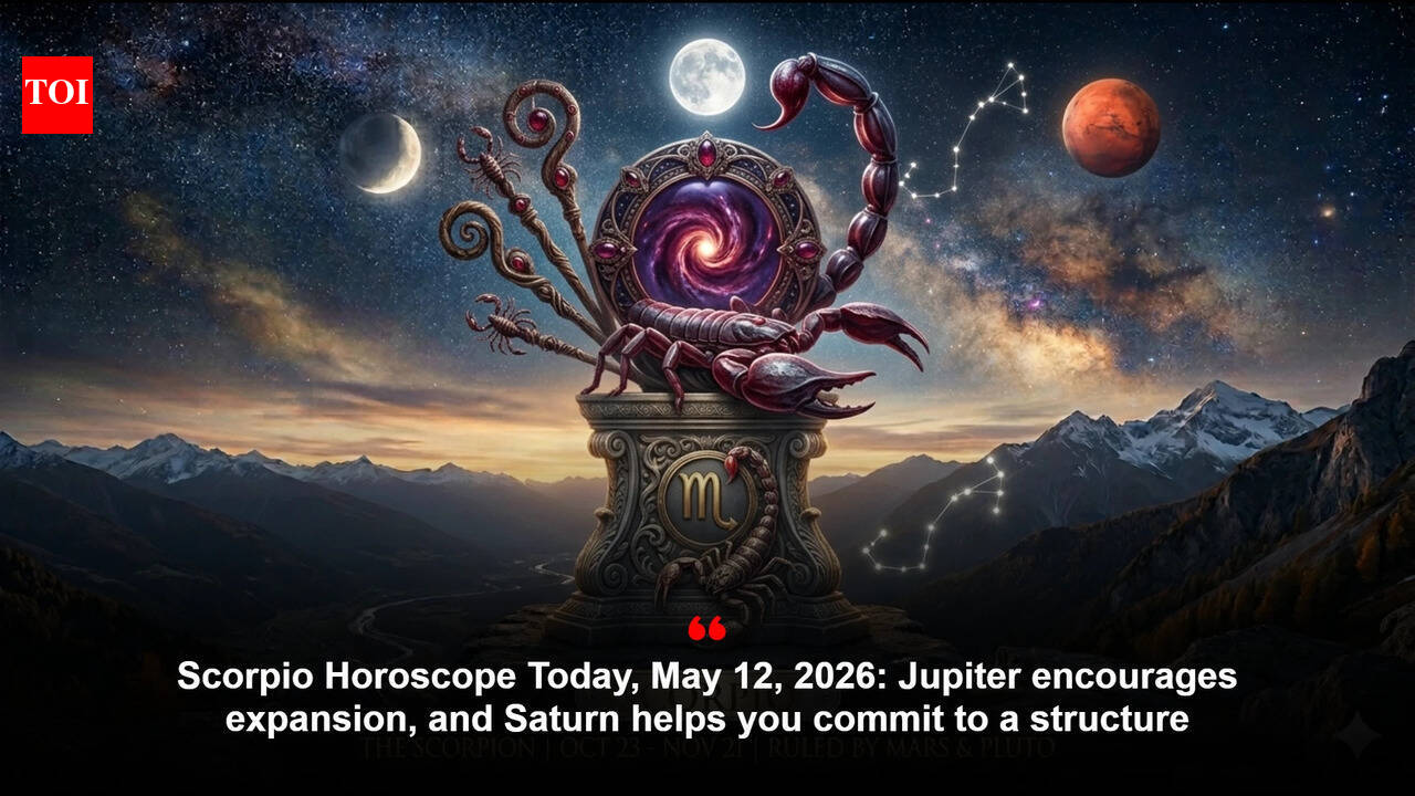 Scorpio Horoscope Today, May 12, 2026: Jupiter encourages expansion, and Saturn helps you commit to a structure
