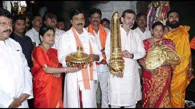 Gold-plated offerings made to to Anjanadri Temple, says official