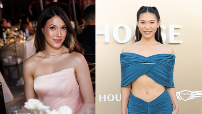 Winter Olympic stars Chloe Kim and Eileen Gu turn Hollywood heads during star packed Gold Gala night in Los Angeles