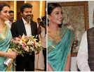 Trisha&rsquo;s blue saree at Vijay&rsquo;s swearing-in reminds fans of Aishwarya