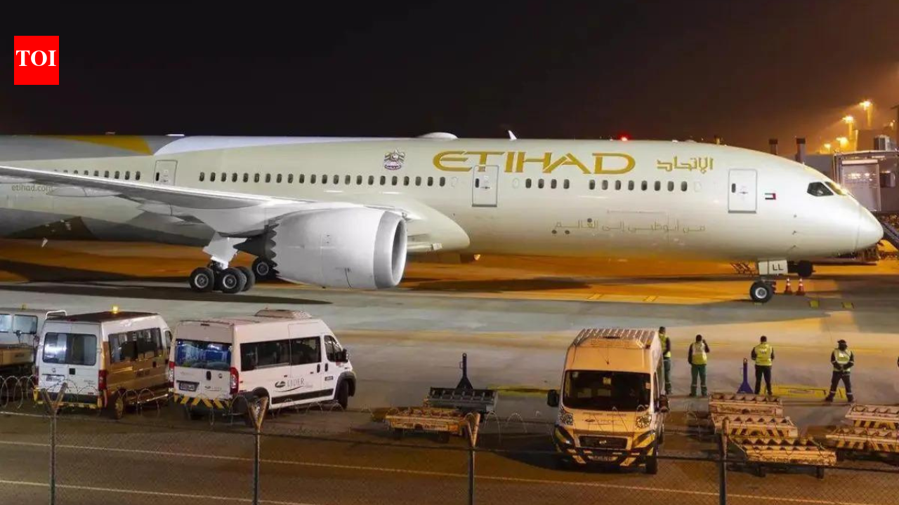 Etihad Airways Flight Cancellation: Etihad Chennai-Abu Dhabi flight cancelled after fire detected on wing during take-off preparations | India News – The Times of India