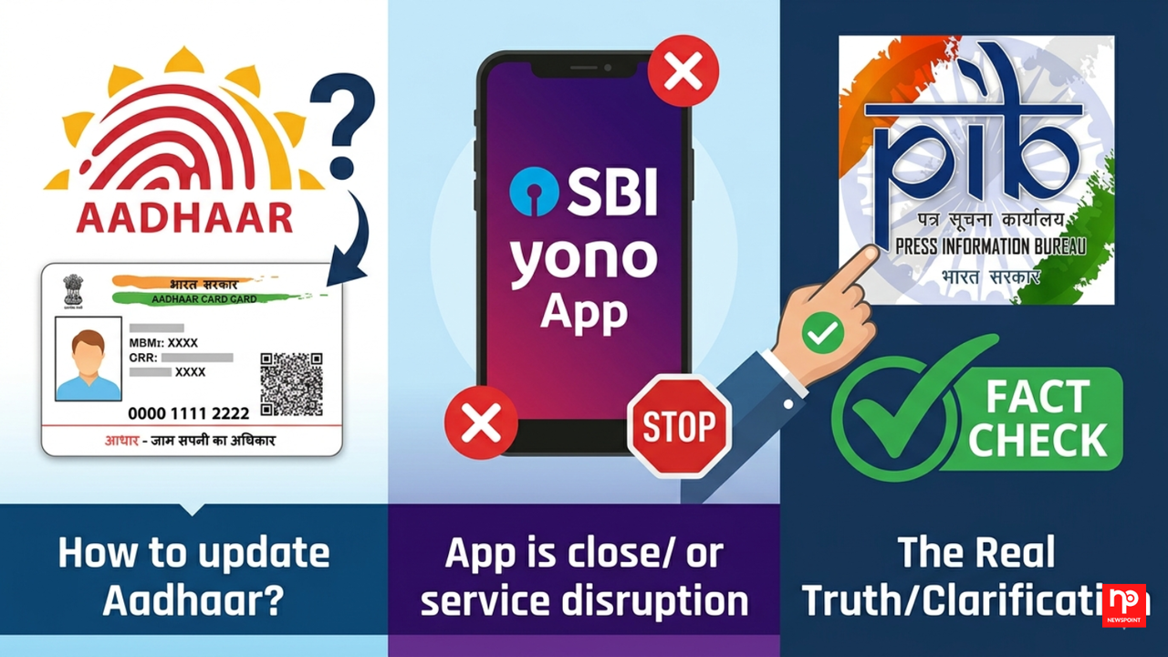 Misleading SBI YONO App Rumors Debunked by PIB: Aadhaar Updates Not ...