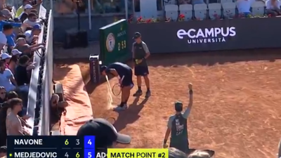 Sky Sports issues rare on-air apology after Italian Open star vomits on court during gruelling victory
