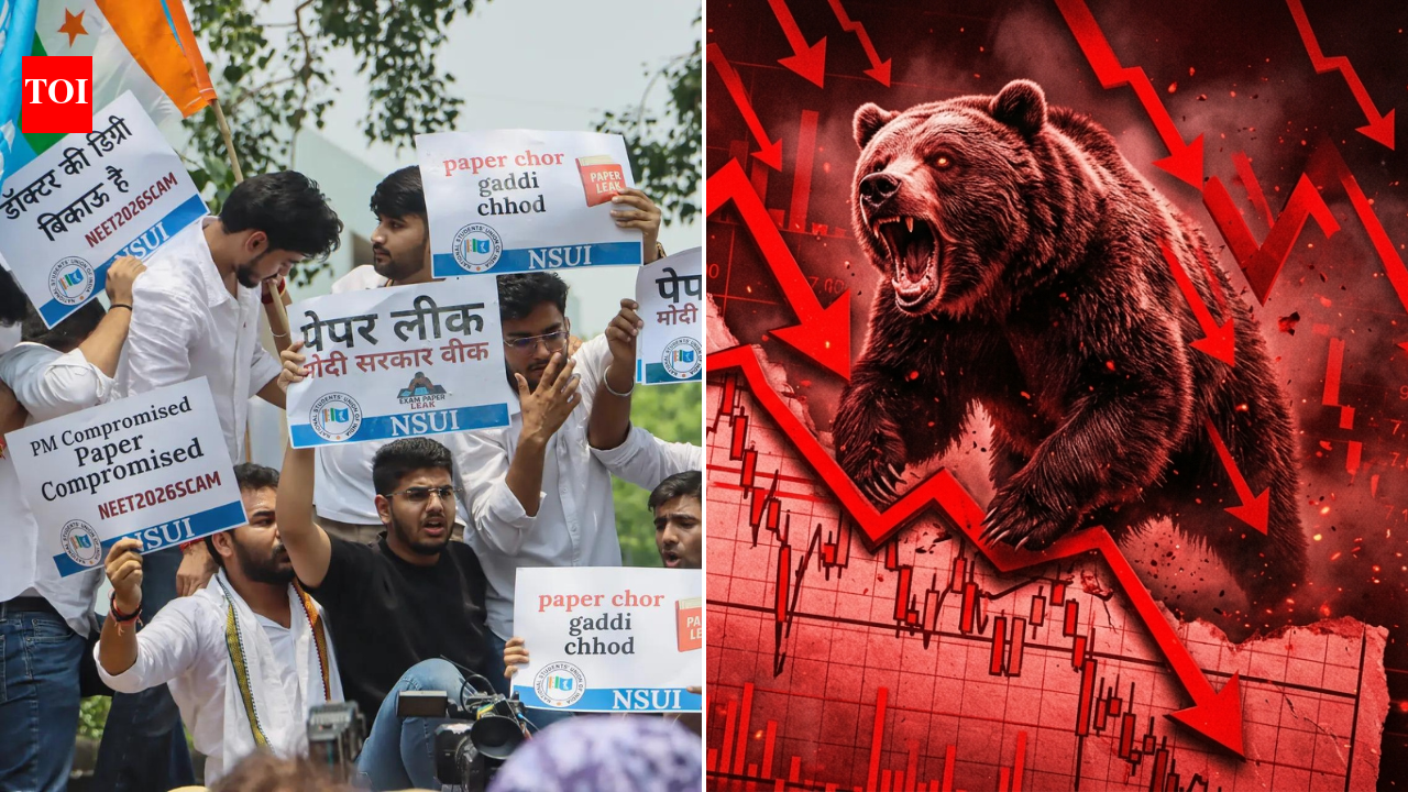 Evening news wrap: NEET exam cancelled over paper leak; stock market crashes over 1,400 points &amp; more