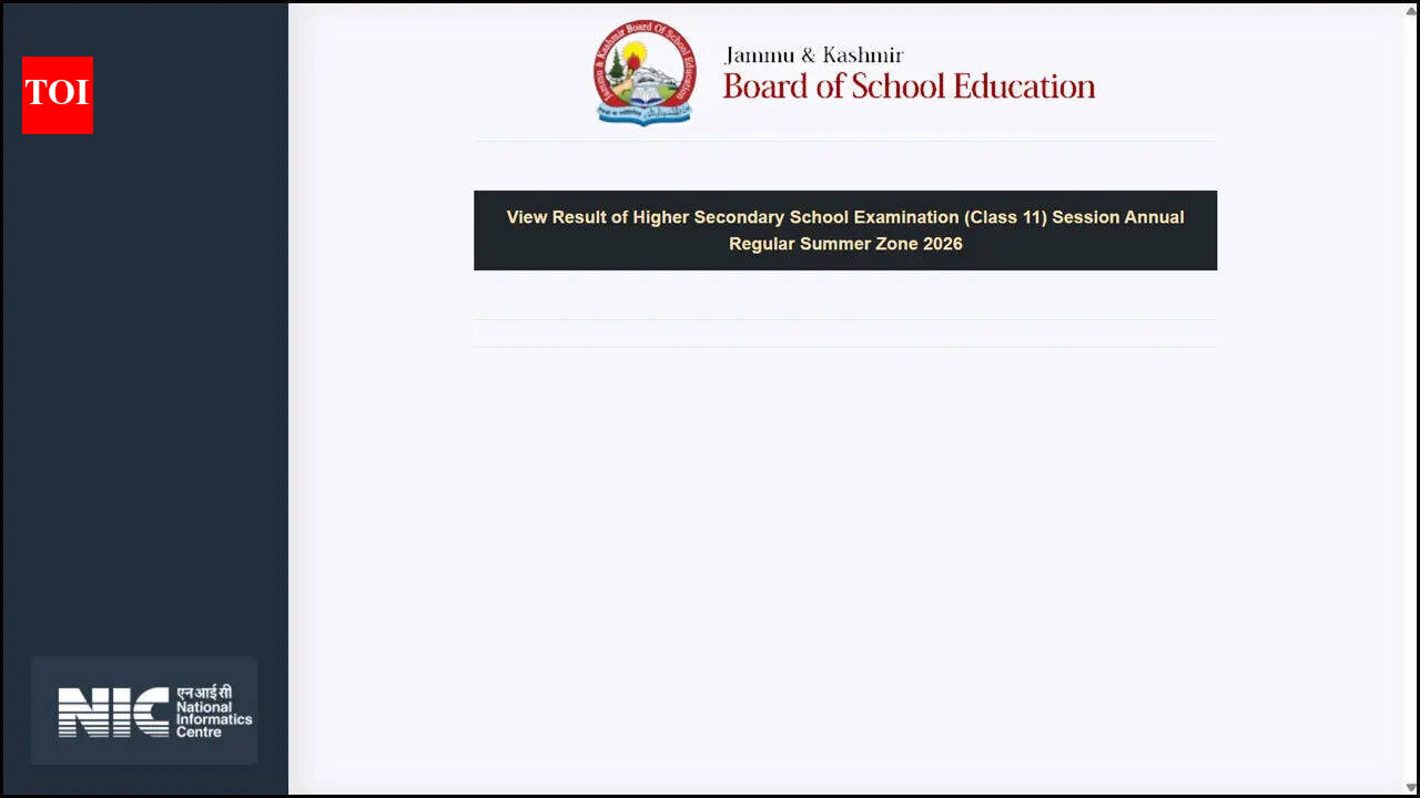 JKBOSE कक्षा 11 परिणाम 2026 jkresults.nic.in पर जारी, रोल नंबर का उपयोग करके यहां मार्कशीट डाउनलोड करें
