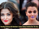 From iconic red to controversial purple lipstick: Decoding Aishwarya Rai Bachchan&rsquo;s Cannes beauty journey