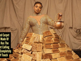 A dress made of 500 bread loaves?