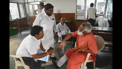 Partymen camp outside EVM strong room